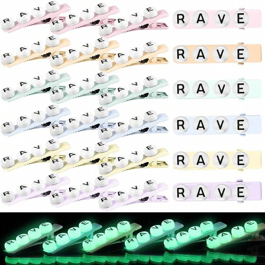 30 Pcs Glow Hair Clips Rave Hair Clips Women Music Festival Holiday Party Supplies (Duck)Valentine's Day NPVH - 狂歡 - 查看 1