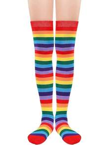 Calcetines de fútbol para niños y niñas - Rojo - Ver 1