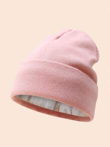 Women'S Silky Satin Beanie -Anti-Static, No Frizz, KnitCap For Winter Warmth
