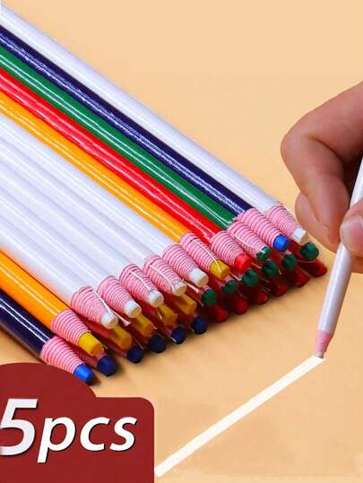 1/5pcs Erasable Tailoring Chalk, Sewing Chalk, Erasable Colored Chalk, Erasable Colored Markers, Suitable For Sewing, Needlework, Embroidery, Makeup And Marking, Sewing Tool Accessories