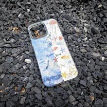 1pc Marine Life Transparent Cute Cartoon Starfish, Seahorse, Turtle & Wave Pattern Asymmetrical Ripple IMD Shockproof Gradient Icy Tin Foil Shiny Silver Laser Artistic Design Phone Case Suitable For Android/Compatible With OPPO/Compatible With VIVO/Compatible With Honor/Compatible With Redmi/Transsion/ Waterproof Anti-Fall Scratch Resistant,International Version, Not The Domestic Version - Multicolor - View 3