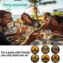 1 Set /4 Pieces /6 Pieces: Halloween Horror House Pattern Diatom Mud Coasters, Floral Coffee Coasters, Multi-Occasion Decoration For Home And Restaurant, Daily Gifts, Table Decoration, Daily Decoration, Theme Party Decoration - Multicolor - View 9