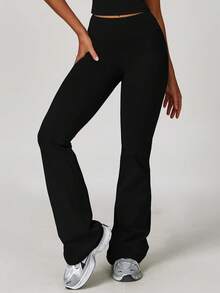 MASKERT Quần legging thể thao nữ, quần yoga, quần bó sát chạy bộ và tập luyện, quần thường ngày thoải mái và thân thiện với da để mặc ở nhà và đi làm. - màu đen - Xem 3