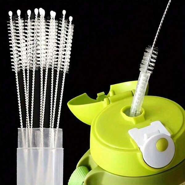 Cup Straw Cleaning Brush, Reusable Straw Cleaner Fits 40/30/20 Oz Tumblers, 10mm Diameter Pipe Cleaner Suitable For Water Bottles And Straws, For Outdoor, Camping