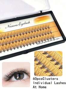 10 Boxes Natural C-Curl Fake Eyelashes 10-13mm Lash Clusters, Eyelash Extensions For DIY Eye Makeup, Nesura Natural Look Individual Set, Reusable 0.10mm Segmented Lashes, Handmade, Suitable For Daily Wear And Special Events - C - View 6