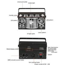Oświetlenie dyskotekowe DJ-a, pilot sterowany głosem, kolorowe wzory DMX, odpowiednie do imprez, barów, scen KTV, tworzenia atmosfery spotkań rodzinnych, świąt Bożego Narodzenia, Halloween, urodzin, wesel, spowiedzi, interakcji z parami