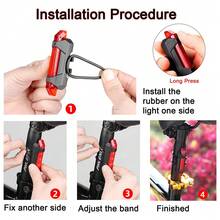 1 件 12 LED 超亮自行车前灯，带 USB 充电、数字显示、140dB 大声喇叭、自行车警示灯 - 黑色 - 查看 10