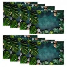 1/4/6/8/12 piezas Manteles individuales con estampado lavable, manteles protectores adecuados para comedor interior y exterior, ideales para fiestas, fiestas y decoración de mesa de cocina