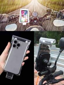 1 件摩托车防水手机壳透明车把手机袋防水手机袋摩托车手机支架可充电 - 彩色 - 查看 2