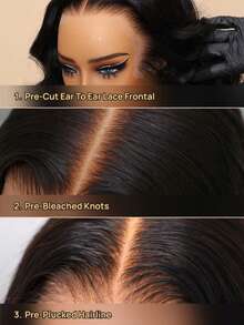 UNice 7x5 Bye-Bye Knots™ Lace Closure & 13x4 Pre-Everything™ Lace Frontal Loose Wave Butterscotch Highlights Brown With Free Face Framing Bangs Wig Glueless Human Hair Put On And Go Wig Pre Cut Pre Plucked Bleached Invisible Knots 150% Density - 流行色(其他顏色) - 查看 10