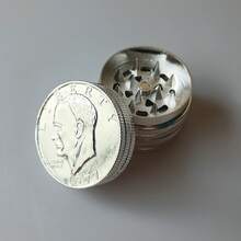 1pc Mini Coin Style Grinder, 40mm Metal Herb Grinder, Portable Small Size Smoking Accessory Crusher
