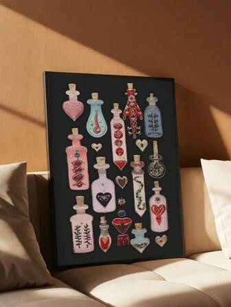 1 st väggkonst med häxdryckflaska, esoterisk, ockult, poster, gotisk, mörk akademi, dekor, surrealistisk, kanvastryck, rosa, magisk konst, alternativ, maximalistisk målning, heminredning, mystisk, mångudinna, väggkonst, poster, ockult, himmelsk kråka, dekor, surrealistisk, kanvastryck, preppy, rosa, estetisk, folklig magi, väggkonst, halloween, höst, sovrumsinredning