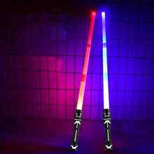 Glowing 2-In-1 Lightweight Toy With LED Sword In Red And Blue, 3+ Children's Toys For Halloween Birthday Christmas