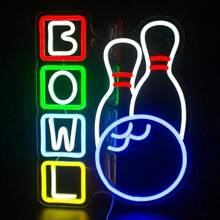 LED Bowling Meon Lights, USB Powered, Romantic Theme, Suitable For Gyms, Offices, Clubs, Entertainment Venues, And Decorating Festive Birthday Parties.