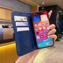 钱包式翻盖防震手机壳+支架手机壳+做工精良+全套手机壳，兼容三星S24U/S25U，兼容红米Note 13 Pro/14 Pro；仿皮手机壳，兼容小米，兼容红米Note 11/12/13/14 Pro，防水防摔防刮全包，国际版，非国内版 - 寶藍色 - 查看 4