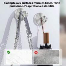 4 Ganci con ventosa per bagno, carico massimo 5 kg, portasciugamani riutilizzabili, ventosa senza foratura, gancio da parete, gancio multifunzione resistente per accappatoio, spugna