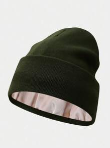 Women'S Silky Satin Beanie -Anti-Static, No Frizz, KnitCap For Winter Warmth