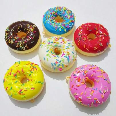 PU Fake Donut Squishy Slow Rebound Cake Food Toy, Bread Fridge Magnet, Small Pendant Decor