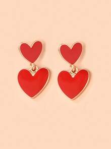 1 para kolczyków w kształcie kropli oleju w kształcie serca, odpowiednich do codziennego noszenia przez nastolatków