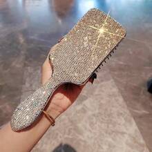 Handmade Rhinestone Massage Air Cushion Comb, Luxury Fully Studded Airbag Hair Brush, Unique Large Paddle Brush Home Use, Back To School, Travel Holiday Essentials, Hair Accessories Brushes, Edge Brush Hair Comb, Comb Hair, Detangling Brush, Ball Brush, Mini Hair Brush Set, Wooden Comb, Hair Brush, Comb, Slick Back Brush, Hairbrush, Edge Brush Hair Brush, Detangling Brushes, Hair Tools, Hair Stuff, Hair Care, Curly Hair Brush, Barber, Hairdressing Equipment, Hairstyle, Hairdressing,Hair Brush,Slick Back Brush,Styling Brush,Curly Hair Brush,Edge Brush,Hair Comb,Brush Hair,Hair Brush Set,Comb Hair,Comb For Curls,Detangling Brush,Hair Brush For Women,Hair,Travel,Hair Products,Hair Tools,Hair Stuff,Barber,Barber Accessories,Barbershop,Hairdressing Equipment - Multicolor - View 12