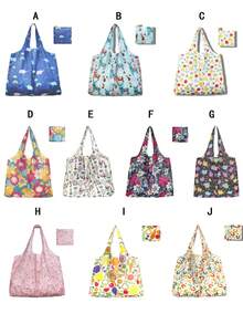 Bolsas de compras plegables, bolsas reutilizables para compras, bolsas compactas para uso periódico, reciclaje, bolsas de compras (animales) - Multicolor - Ver 2