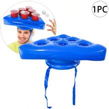 Inflatable Party Hat With Built-In Cup Holder - Durable PVC Material, Washable, Suitable For Outdoor, Home, Wedding, Birthday, Bachelor, Graduation Events - Reusable Fun Party Hat, Suitable For Christmas, Halloween, Thanksgiving, New Year Celebrations