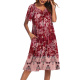 Floral Dark Red