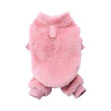 1pc Random Pet Plush Four-Legged Clothing, Solid Color Multi-Functional Windproof Warm Outfit, Dog Sweatshirt Hoodie Suitable For Small Cats, Dogs, Chihuahua, Yorkshire Terrier, Autumn/Winter