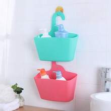 Giỏ treo tường nhiều lớp đựng đồ dùng cho nhà bếp, phòng tắm, nhà vệ sinh, ký túc xá, giá để đồ bằng nhựa cạnh giường ngủ và các loại giỏ treo khác - Nhiều màu - Xem 5