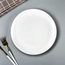 Dinnerware Set Of 8 Elegant White Tempered Glass Plates 10.5inch Round Dishes Microwave And Dishwasher Safe - 6 - Xem 6