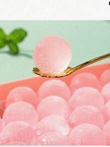 1pc/Sphere Ice Ball Maker Tray, 33 Cavities Small Round Ice Cube Mold, Easy To Place In Freezer, Stackable Design - Multicolor - View 4