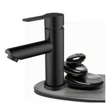 Robinet de chiuvetă de baie negru, apă caldă și rece, cu o singură mâner, robinet de lavoar, mixer, robinet de lavoar, accesorii de baie, ustensile de baie - Multicolor - Vizualizare 5