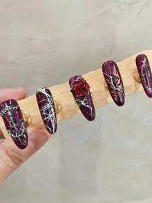 1pc DIY Nail Art Mold, Original Creative Design - Rose Thorns, Heart Shaped, Wing, 3D Carved Nail Tips, Transparent Nail Template Mold,Nail Supplies,Nail Tools,Nail Art Tools,Back To School,Nails,Nail Tools For Press On Nails - Clear - View 8