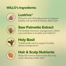 WILLO Hair Growth Support Capsules | Vitamin C, D3 & E | Fills Nutritional Gaps For Healthy Hair Regrowth - 3 PCS - 查看 4
