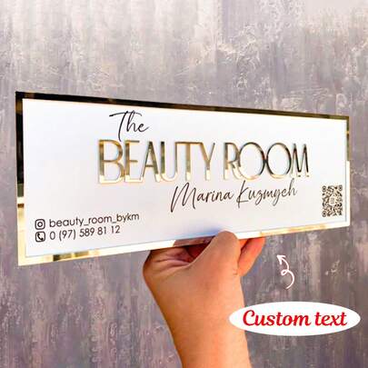 Custom Acrylic Store Sign, 3D Acrylic Nameplate, Commercial Signage, Salon Nameplate. Logo Design For Therapy Room, Boutique, Daycare Center Signage