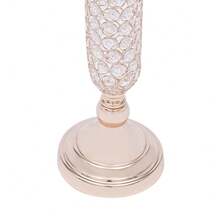 2 Pcs Crystal Flower Stand Table Decorative Centerpiece For Wedding Anniversary - Gold - View 5