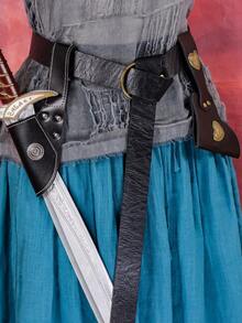 3 件中世纪腰带剑架鞘刀鞘适用于成人男女骑士武器角色扮演剑环腰带皮套万圣节 - A - 查看 4