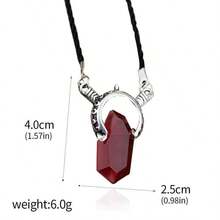 1 pieza Colgante collar de Dante de Devil May Cry 5 con gemas rojas y azules, collar de cuerda larga, regalos vintage para hombres - Multicolor - Ver 13