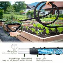 Flat Soaker Hose 100ft, Garden Hose With Heavy Duty Double Layer Design, Drip Irrigation Hose Saves 80% Water, Leak Proof Sprinkler Hose For Garden, Lawn, Vegetable Plot (50ft X 2) - 100FT - View 4