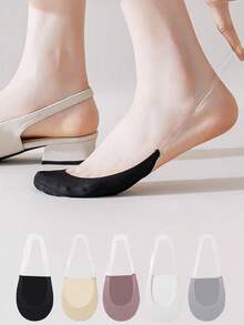 Summer Women Lady Sexy Half Feet Socks Ice Silk Invisible Liner No Show Low Cut Sling Short Lace Sock Christmas Gift - Mouldless - View 1