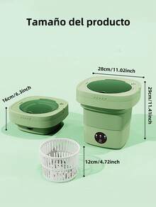 Mini Folding Portable Small Washing Machine Household Items Detachable - Mint Green - View 4