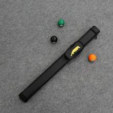 80cm Black PU Material Billiard Cue Case, Golden Embroidered Leopard Print Pattern, Suitable For 1/2 Inch Billiard Cue, Convenient To Carry, Lightweight And Portable. Exquisite Gift Suitable For Various Occasions. - Black - View 2