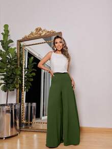 Women Pants - Army Green - View 3