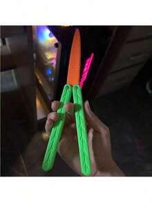 Butterfly Radish Knife Model - New Toy Cute Juvenile Small Toy Internet Celebrity Folding Butterfly Radish Knife - Collection Gift - Birthday Gift - Christmas Gift - Halloween Gift - Gift - Multicolor - View 1