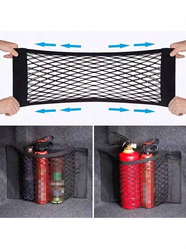 1pc Mesh Cargo Net Organizer, Elastic Storage Mesh Netting For Car Trunk, Shelving, Cabinet