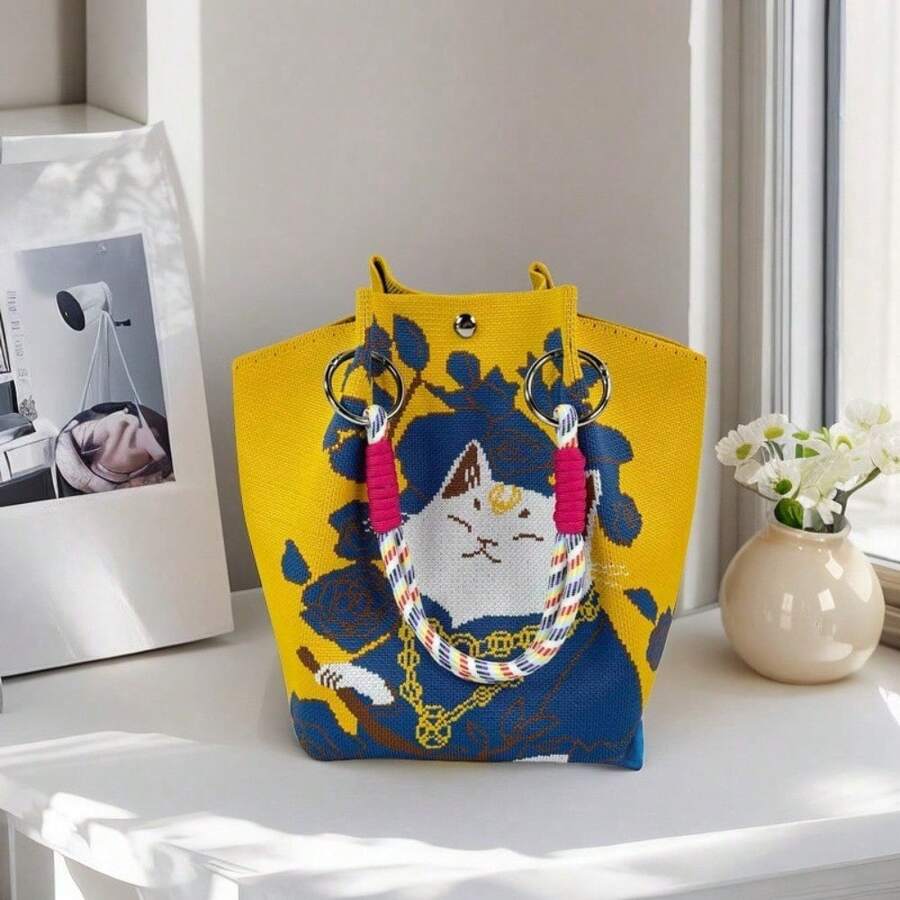 Women Tote Bags - 黃色 - 查看 1