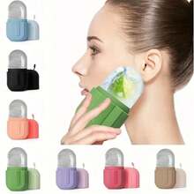 Upgraded Back Shaping, Face & Eye Massage Ice Roller - Skincare Facial Massager - Silicone Ice Mold, Creates Refreshing Skin. Ice Roller For Face And Eye Puffiness Relief, Facial Massager Contour And Enhance Skin Care And Radiance, Ice Roller Cube Mold. 1pc Face & Eye Massage Ice Roller, Upgraded Ice Facial Roller, Facial Beauty Ice Roller, Facial Ice Cube, For Facial Beauty Depuffing, Reusable Leak-Proof Skincare Tool Kitchen Accessory - Pink - View 3