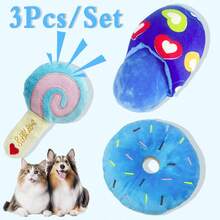 4 件/套小狗吱吱叫狗玩具套装毛绒小狗，可爱咀嚼宠物狗玩具带吱吱叫声适合小型犬玩耍，小型到中型犬毛绒玩具 - 彩色 - 查看 19