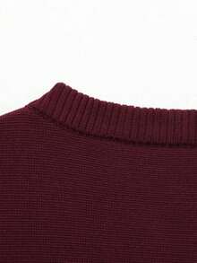 DEEKA Summer New Arrival Women Fashion Casual Short Sleeve Knit Top - Burgundy - View 7