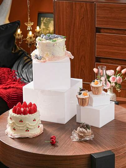 1pc Acrylic Dessert Cake Display Stand, Multi-Layer Decorative Ornament, Storage Rack, Reusable